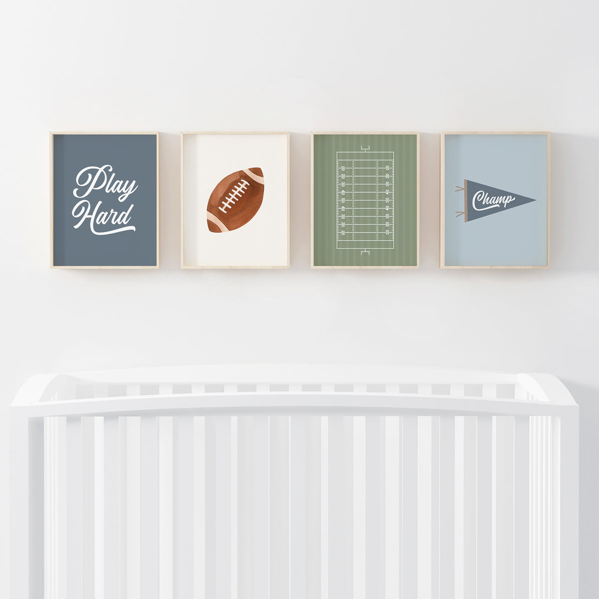 Football Sports Prints - Set of 4
