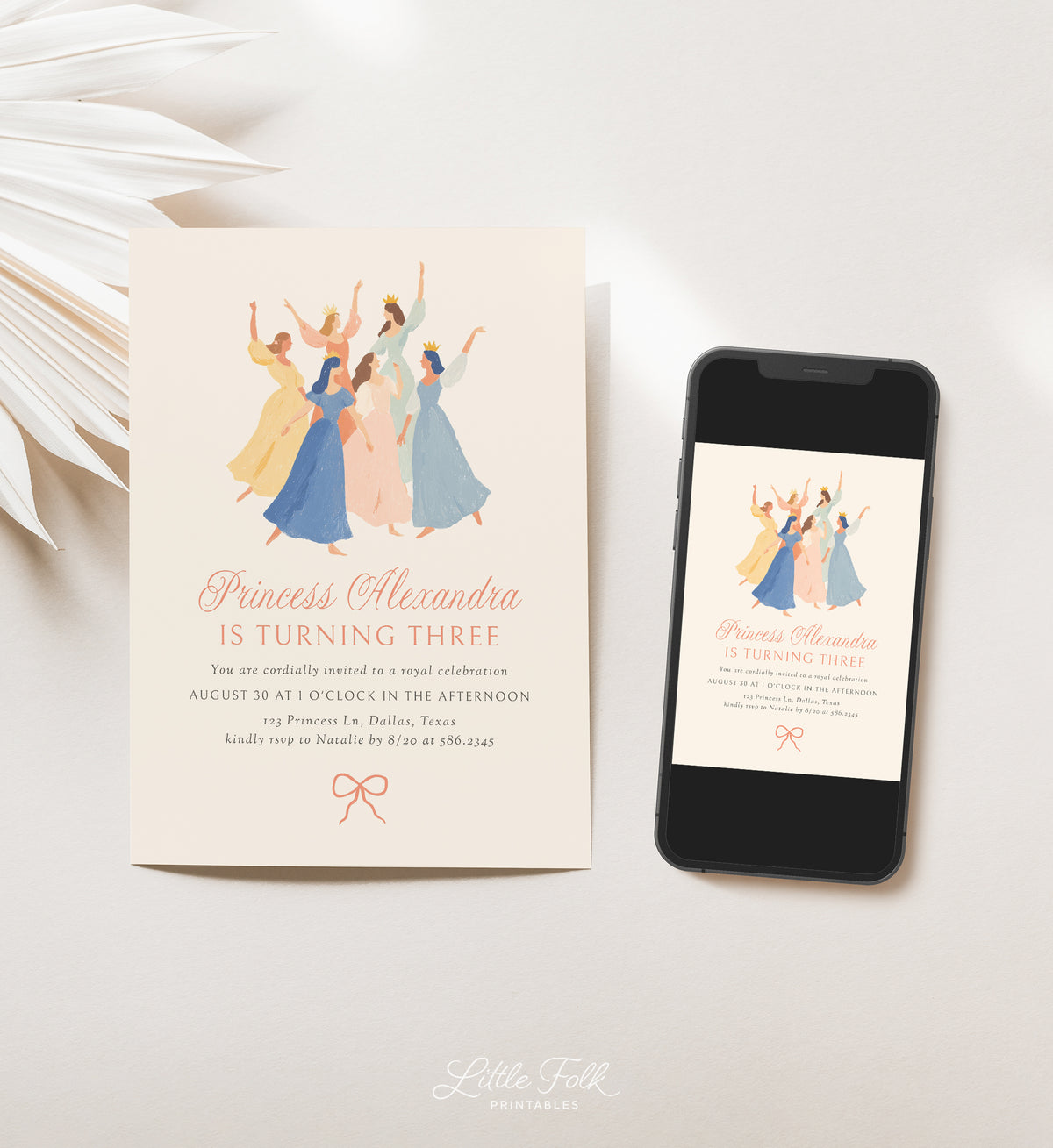 Dancing Princesses Birthday Invitation Template