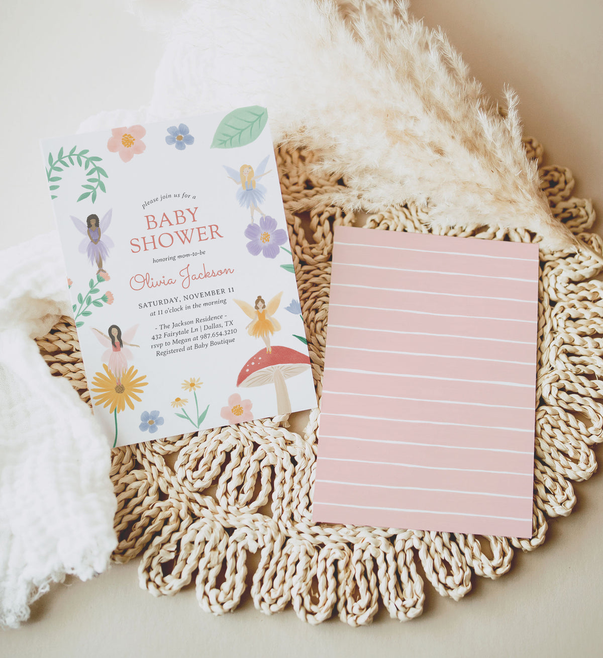 Fairy Garden Baby Shower Invitation