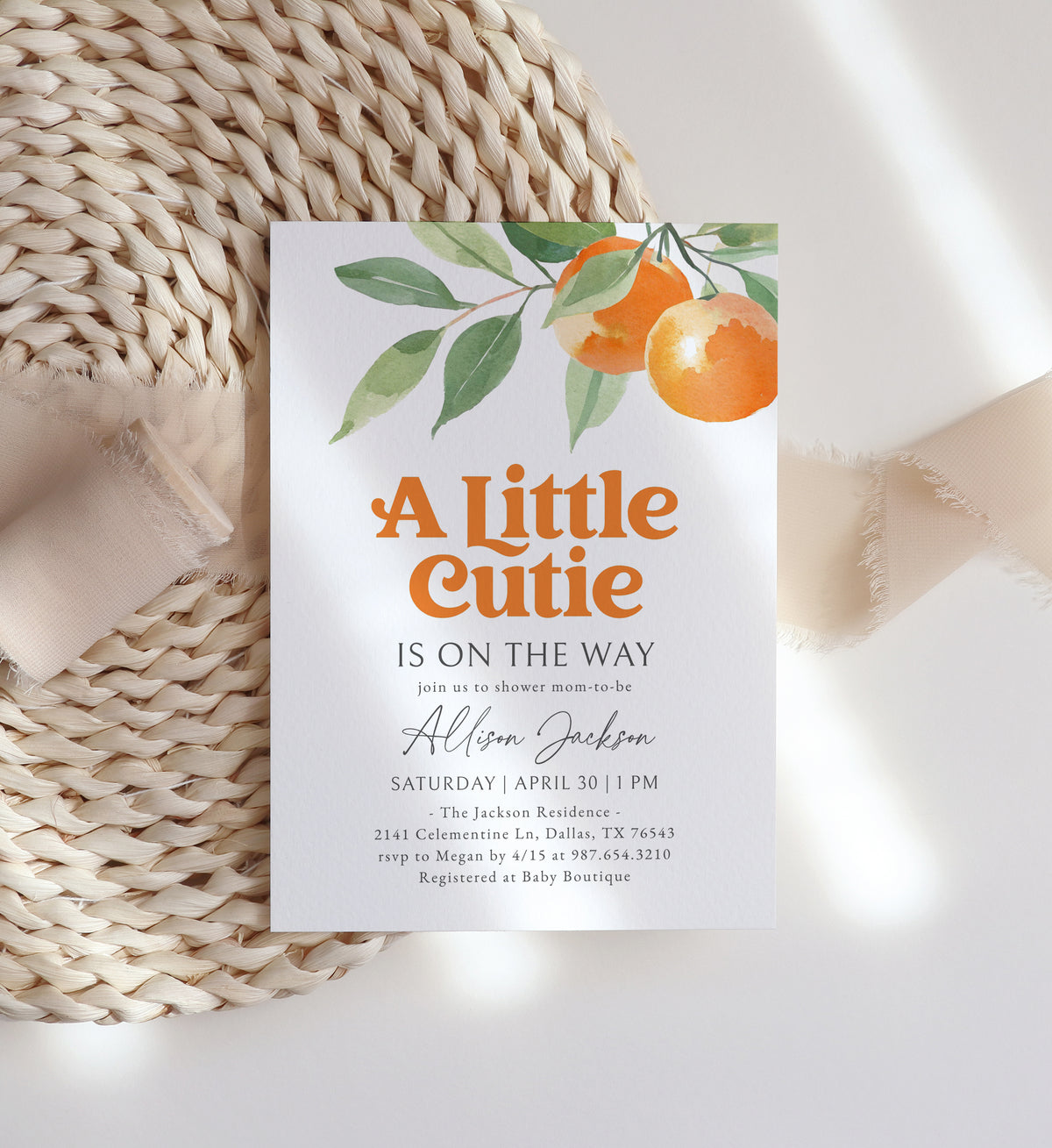 Little Cutie Baby Shower Invitation