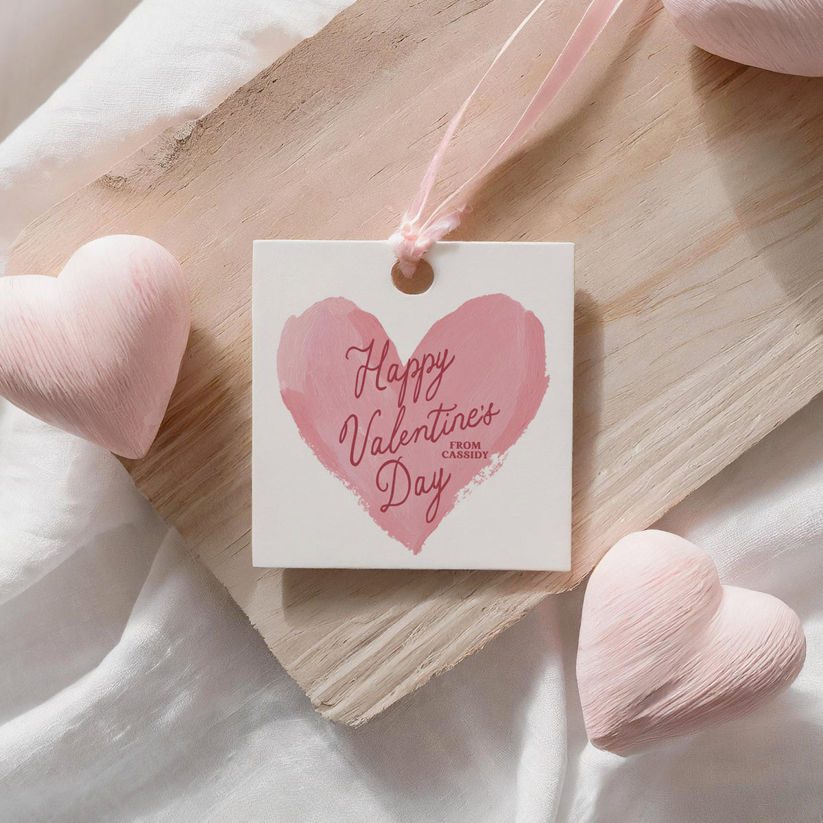 Painted Heart Valentine's Tag Template