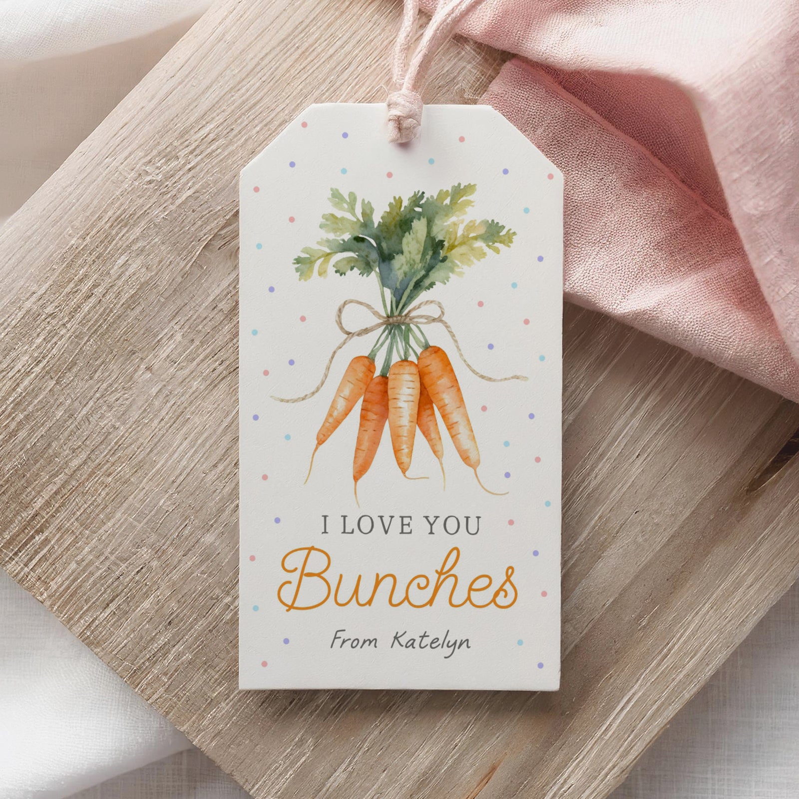 Love You Bunches Easter Tag Template