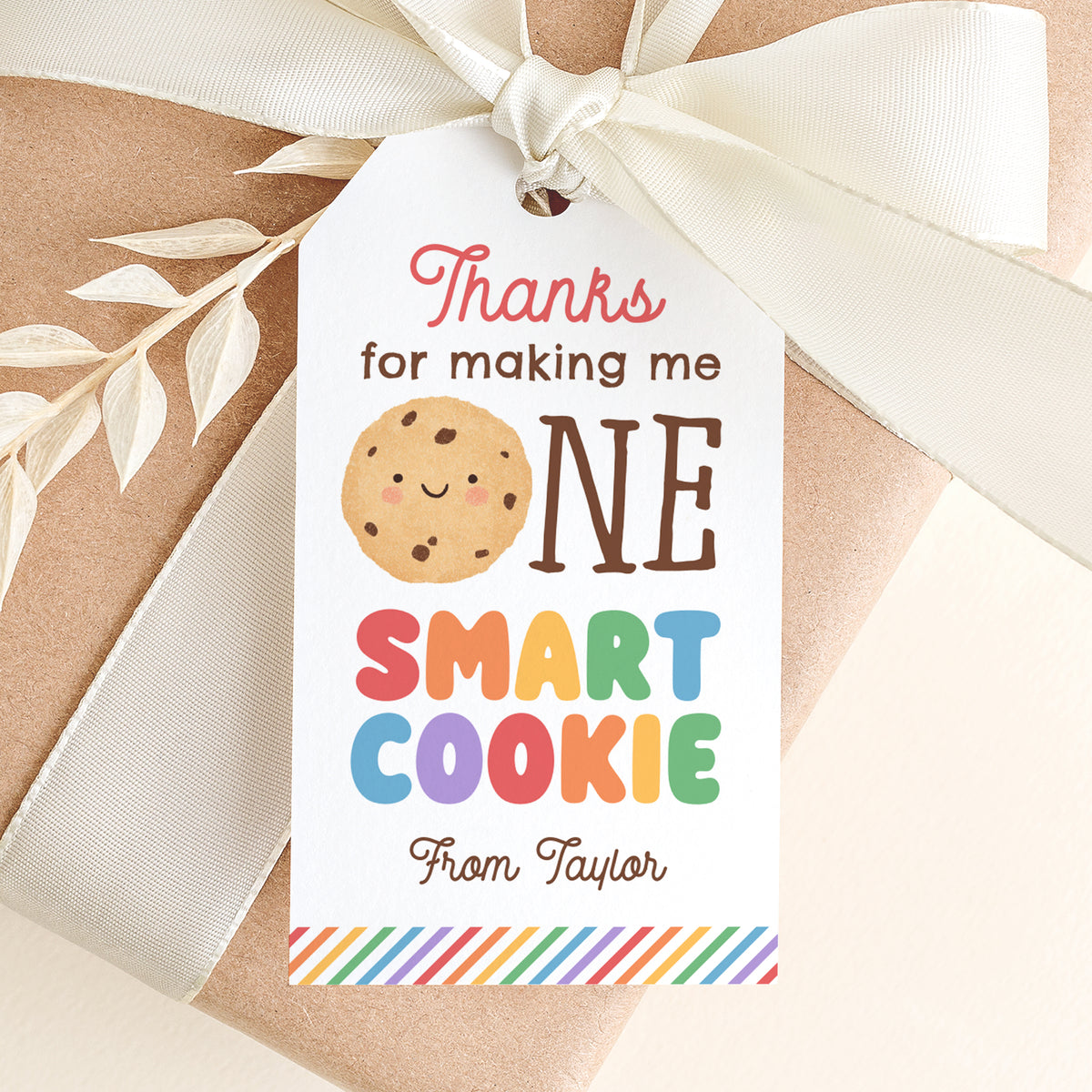 One Smart Cookie Teacher Appreciation Tag Template
