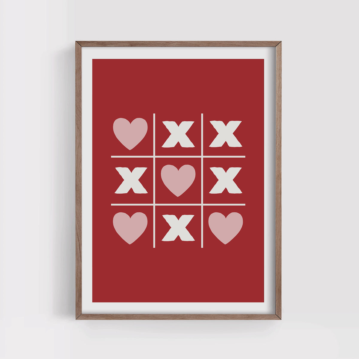 Tic Tac Toe Hearts Print