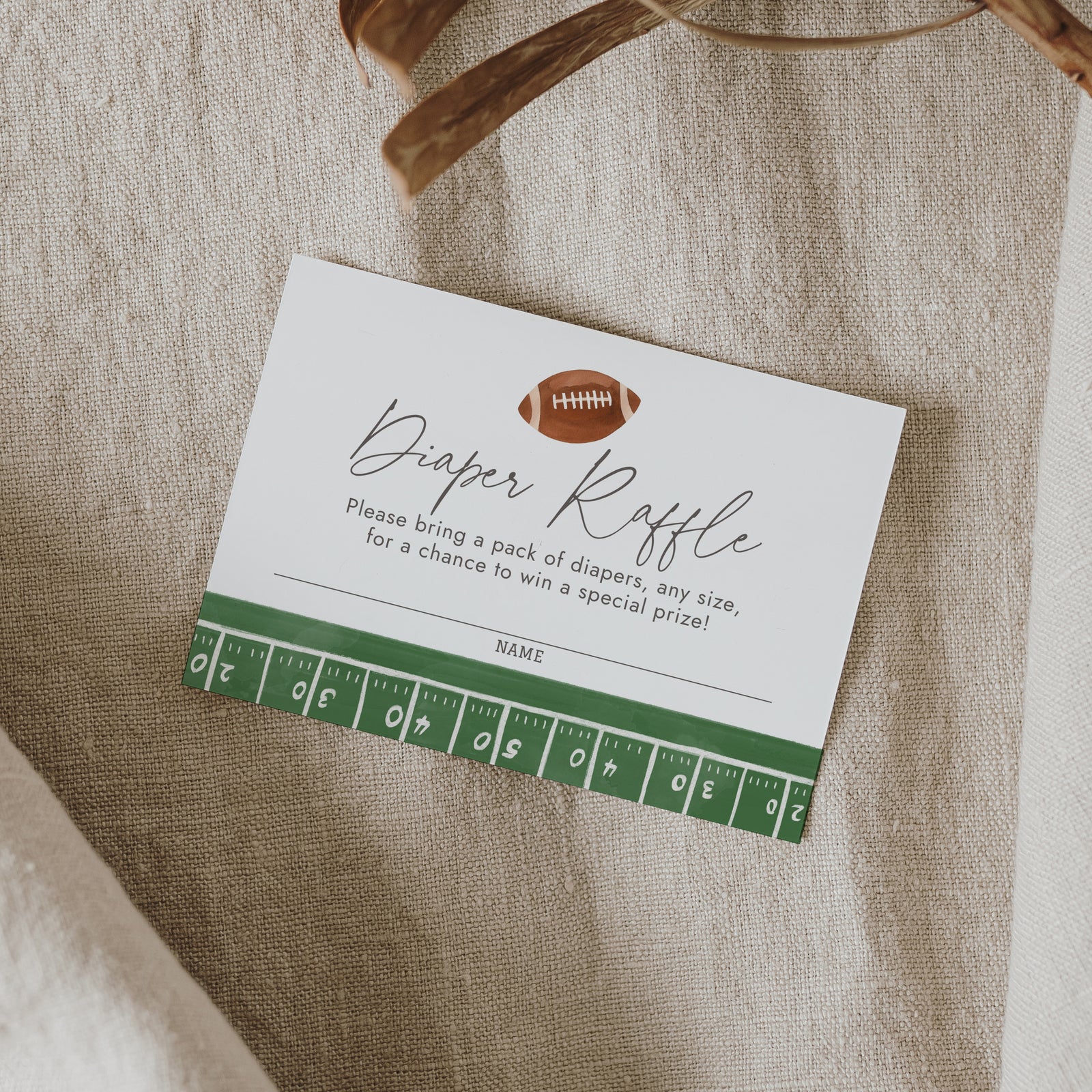 Football Diaper Raffle Ticket Template