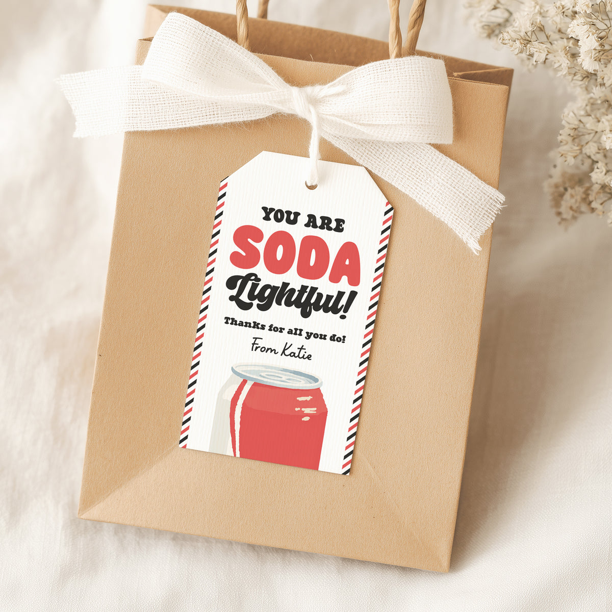 Soda Teacher Appreciation Tag Template