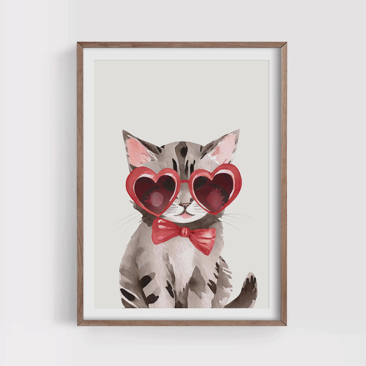 Valentine&#39;s Kitten Print