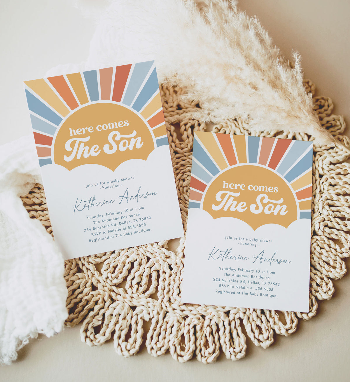 Here Comes the Son Baby Shower Invitation