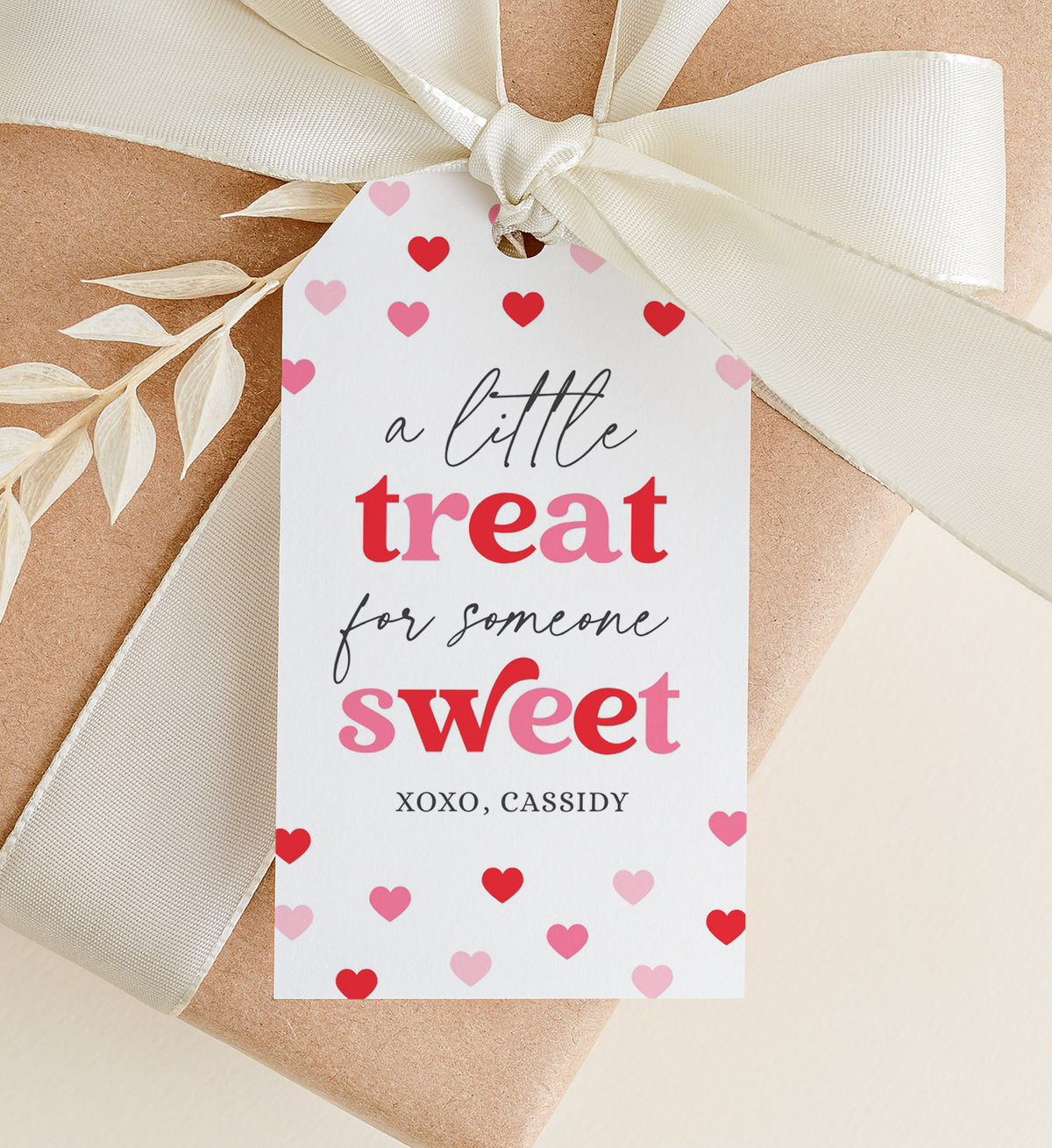 Little Treat Valentine&#39;s Tag Template