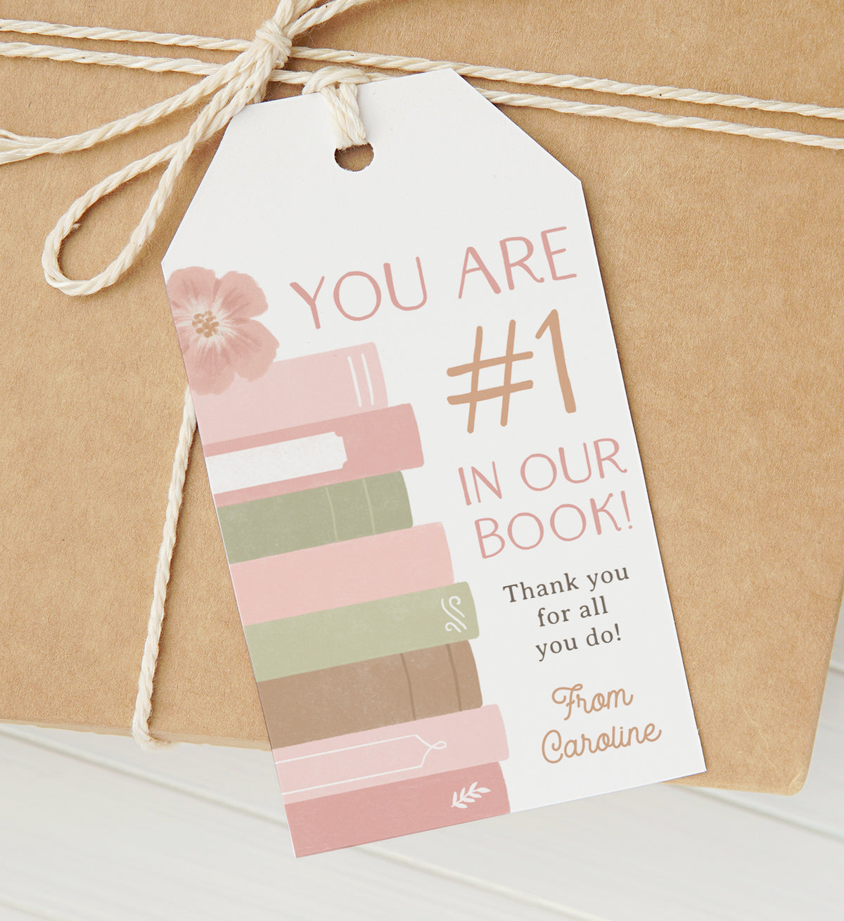 #1 in Our Book Teacher Appreciation Tag Template