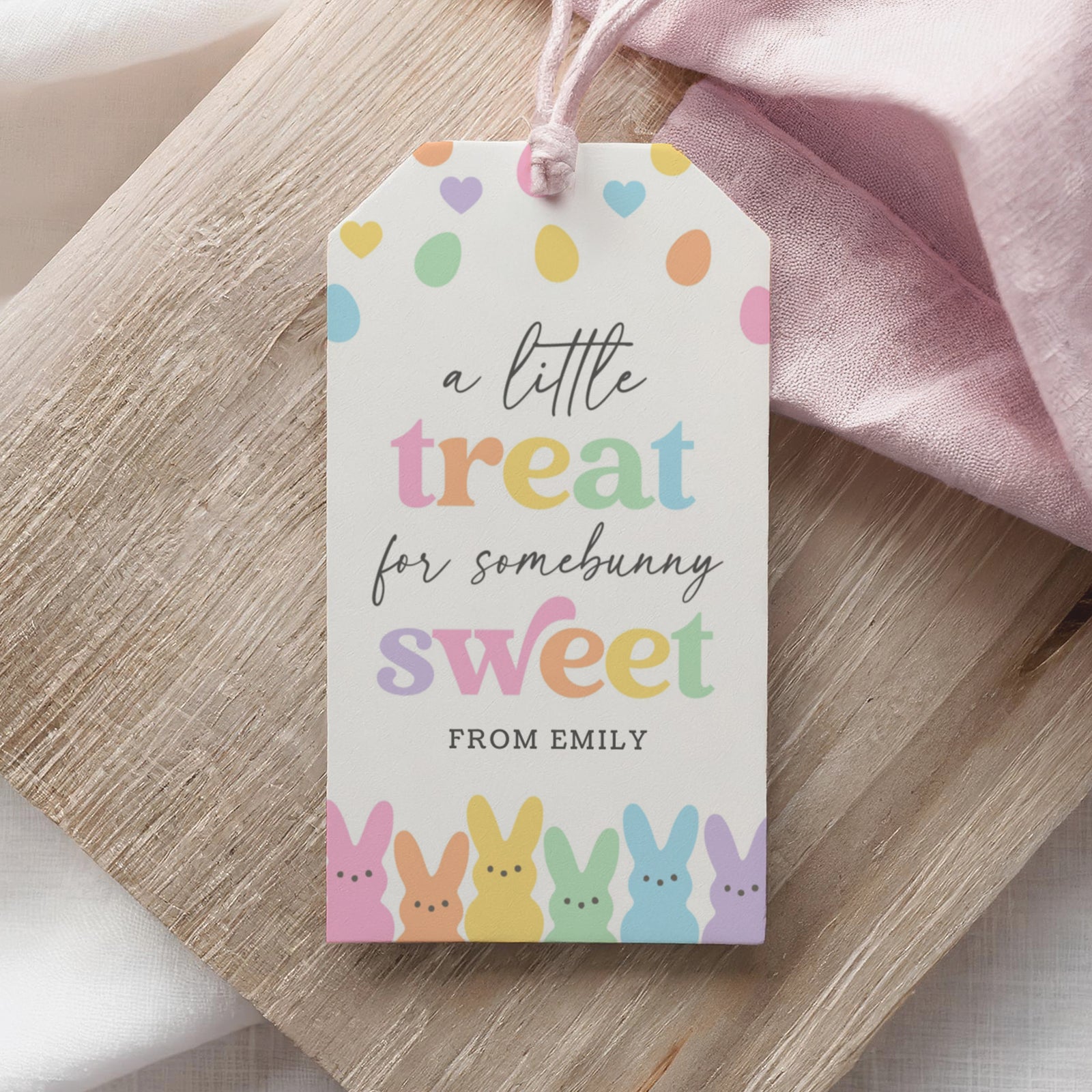 Little Treat Easter Tag Template