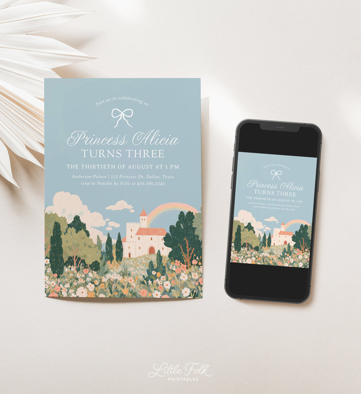 Princess Fairytale Birthday Invitation Template