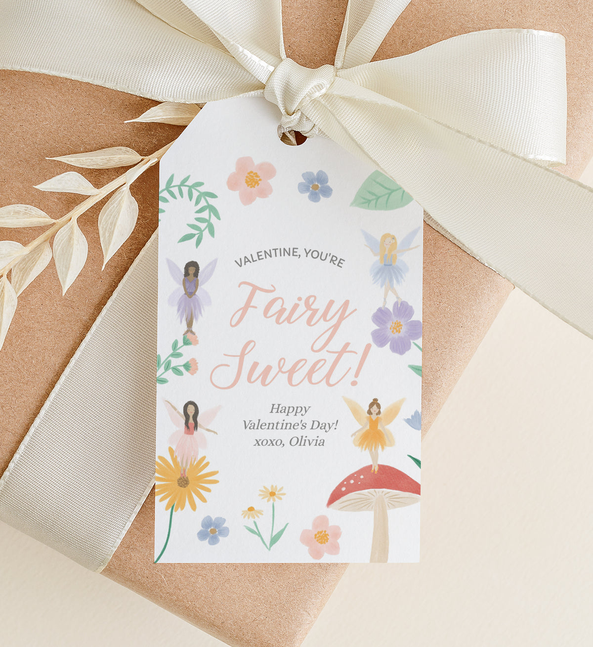 Fairy Valentine&#39;s Tag Template