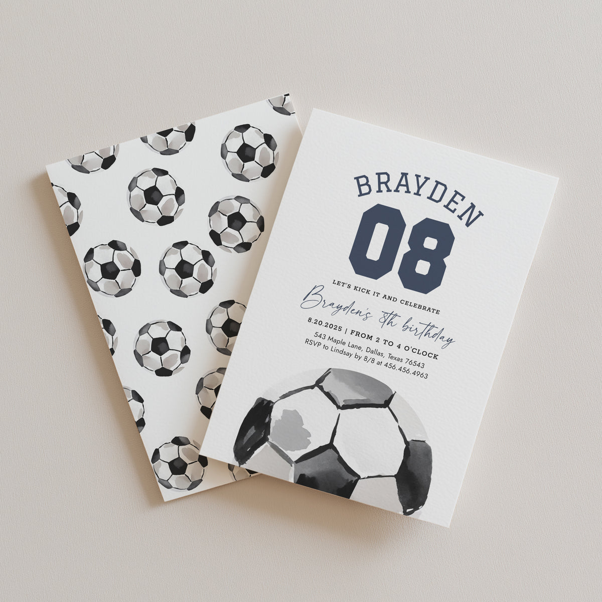 Soccer Birthday Invitation