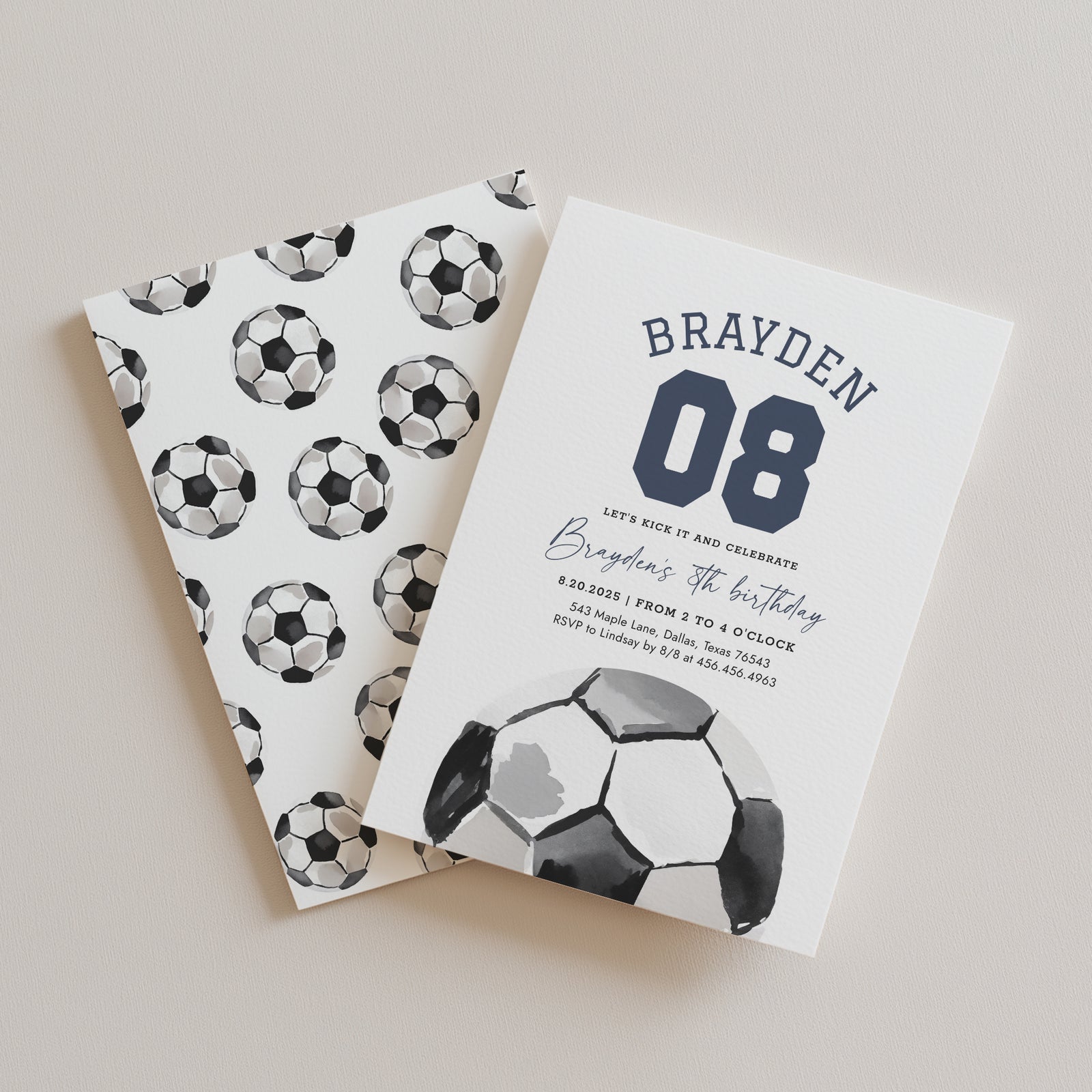 Soccer Birthday Invitation