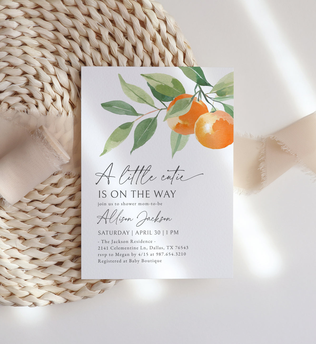 Little Cutie Baby Shower Invitation