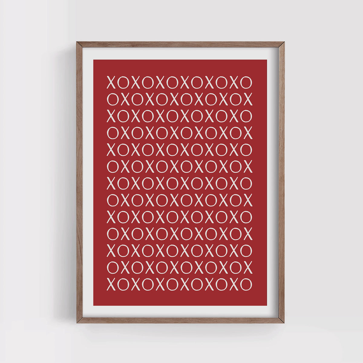 Red XOXO Print