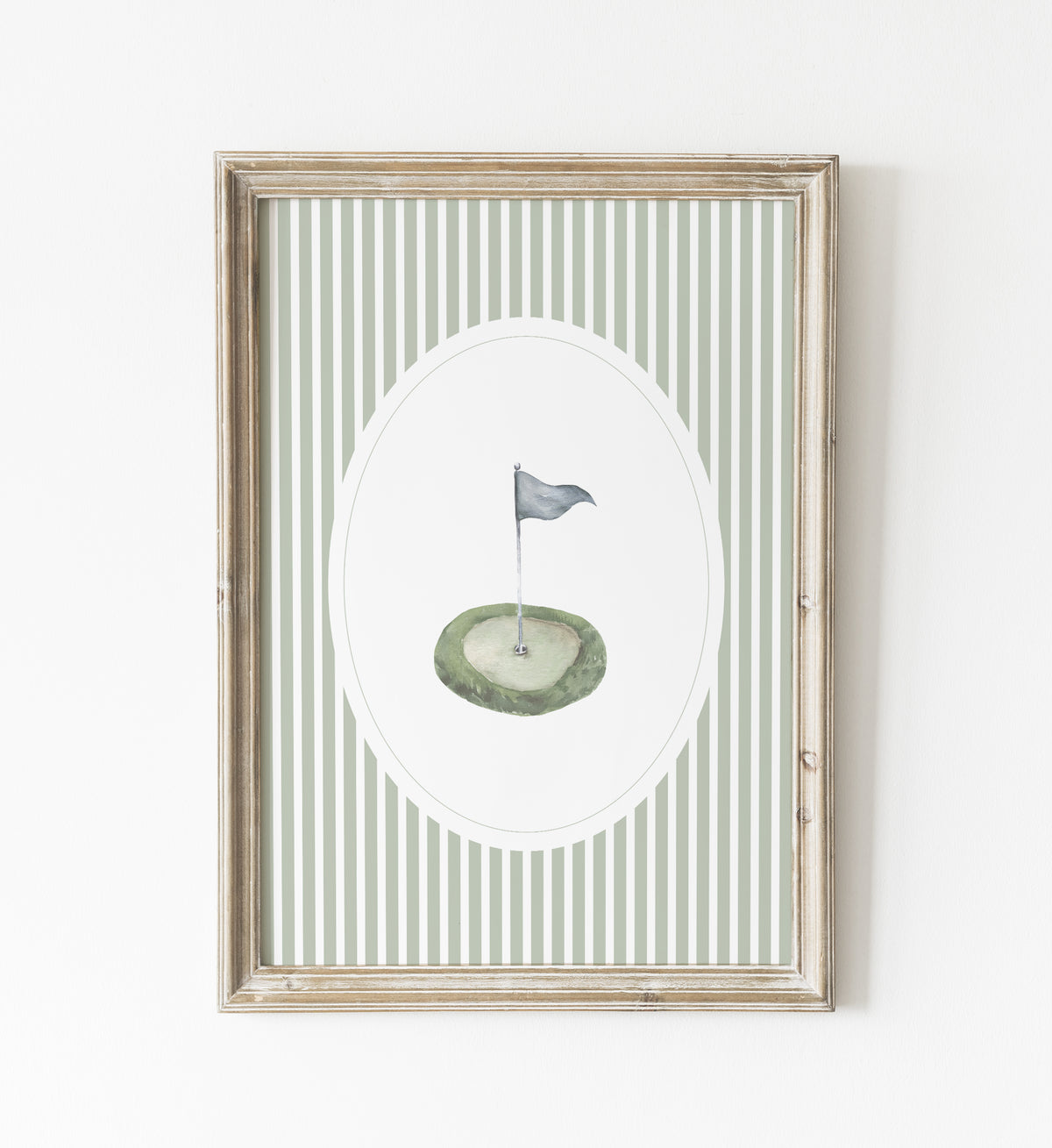 Sage Green Vintage Golf Prints - Set of 4