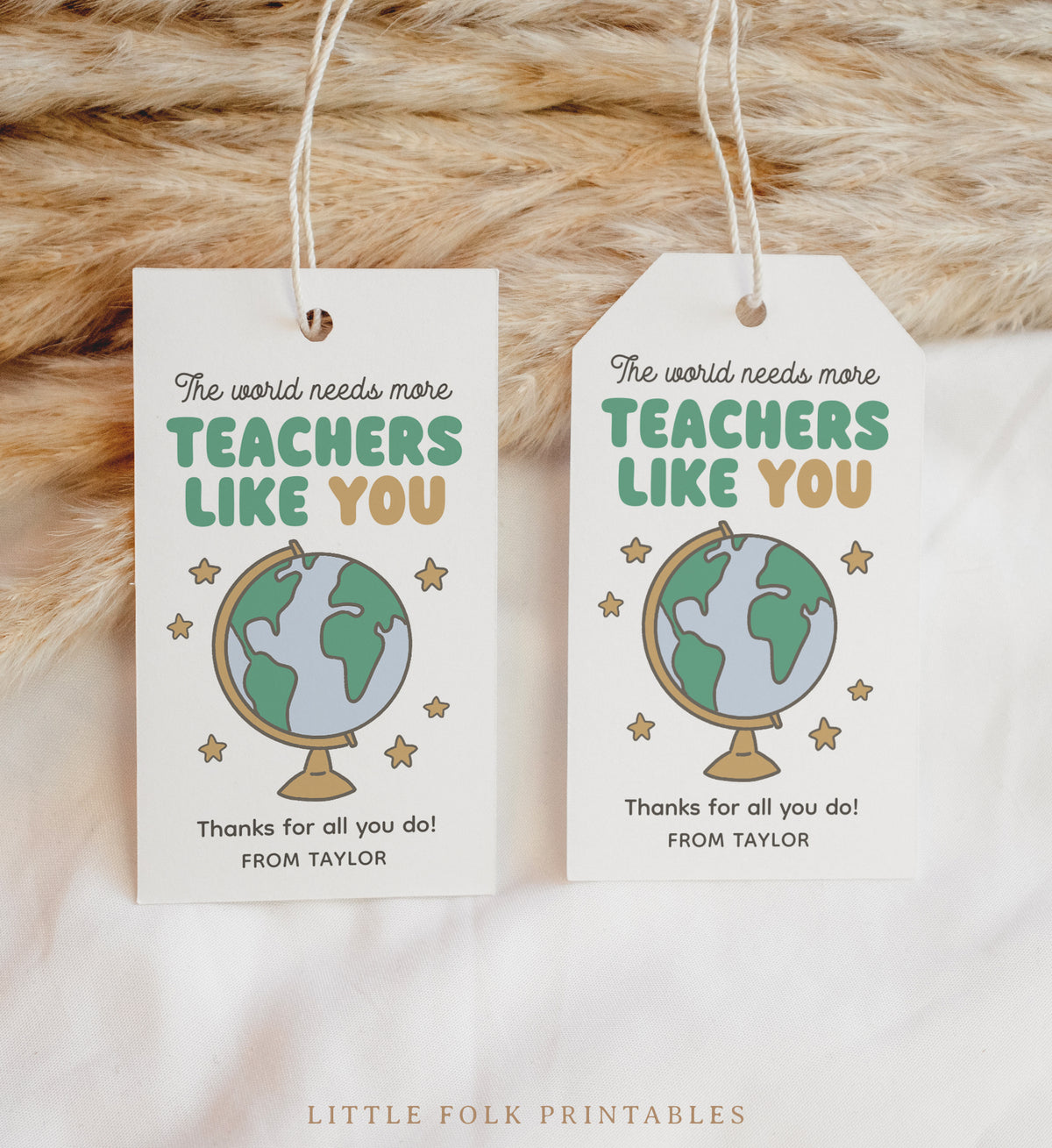 The World Needs More Teachers Like You - Teacher Appreciation Tag Template