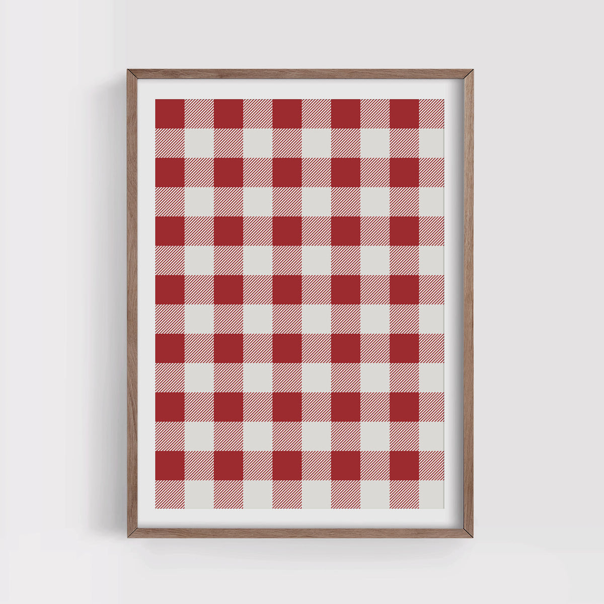 Red Plaid Print