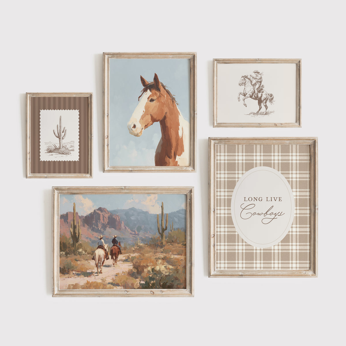 Vintage Cowboy Western Nursery Wall Art