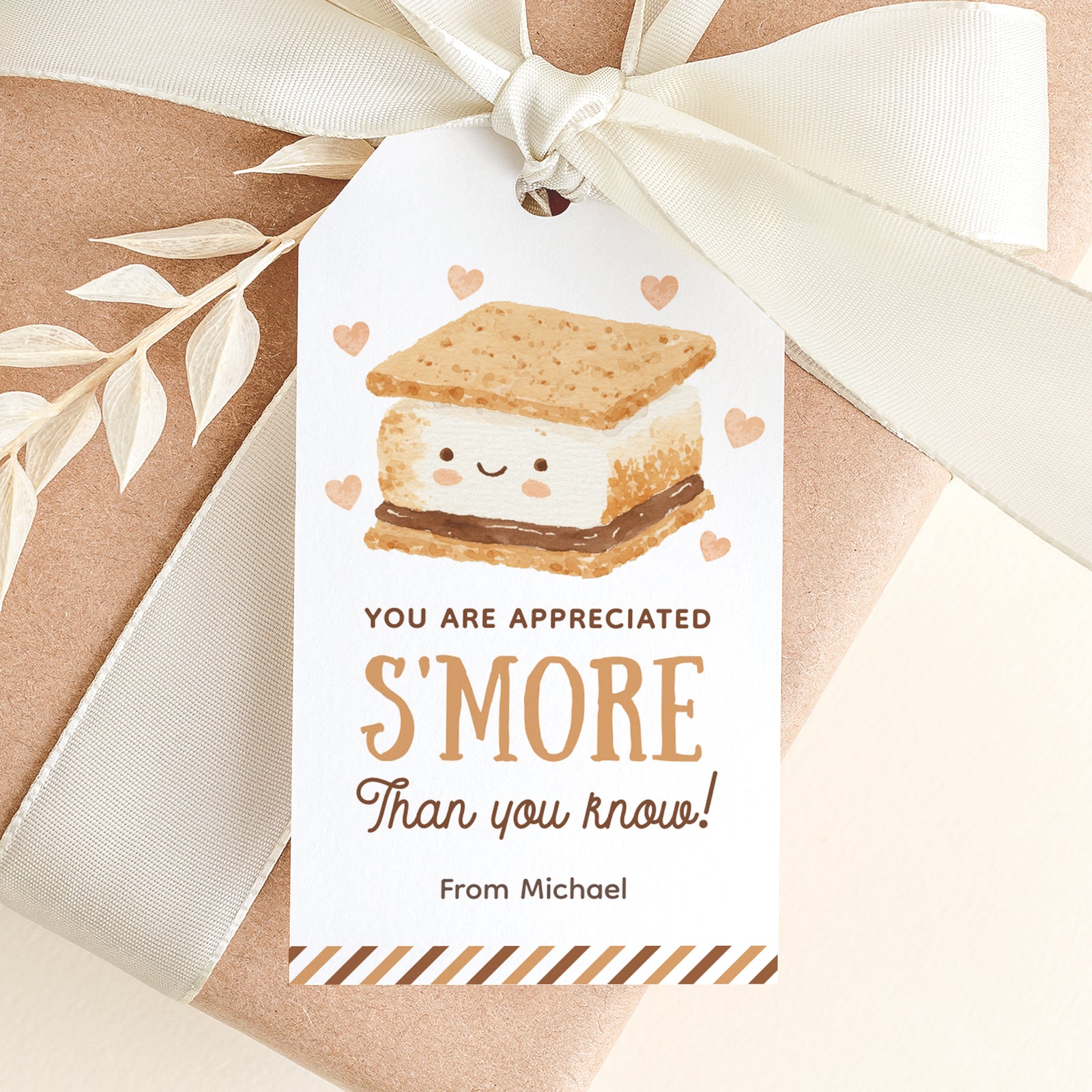 S'more Teacher Appreciation Tag Template