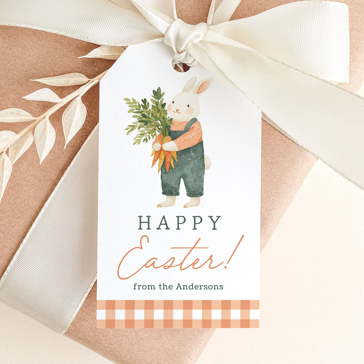 Vintage Bunny Easter Tag