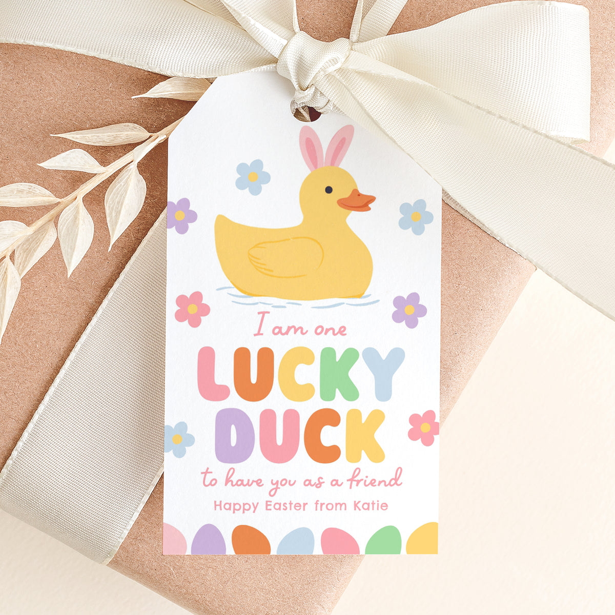 Lucky Duck Easter Tag