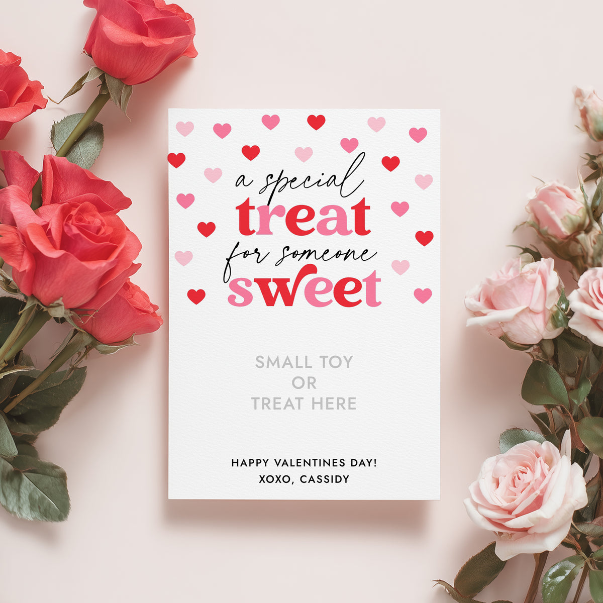 A Little Treat Valentine's Card Template (3.5x5")