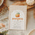 Neutral Gingham Pumpkin Baby Shower Invitation