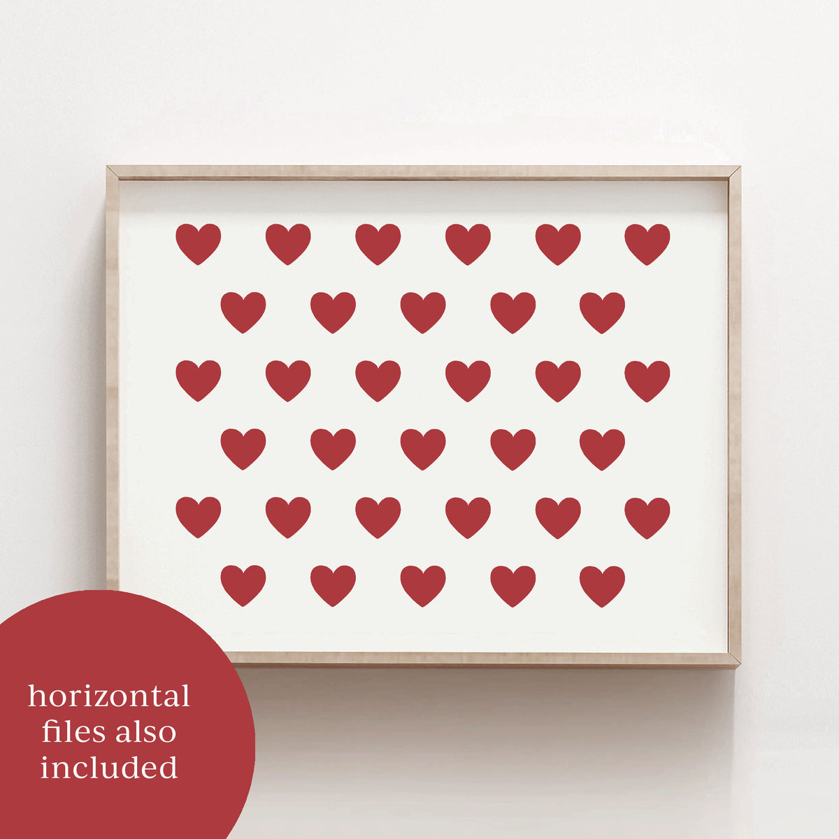 Little Red Hearts Print