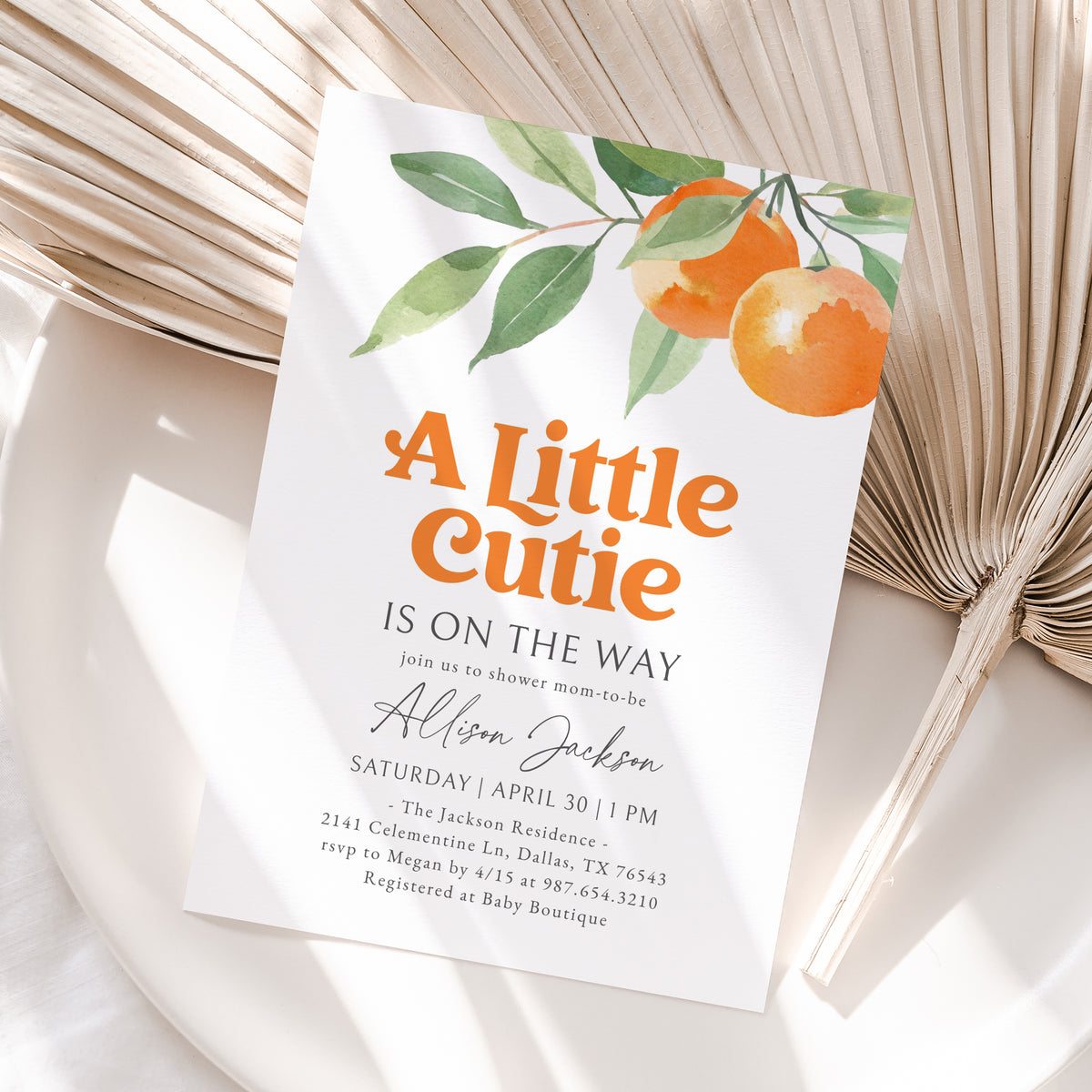 Little Cutie Baby Shower Invitation