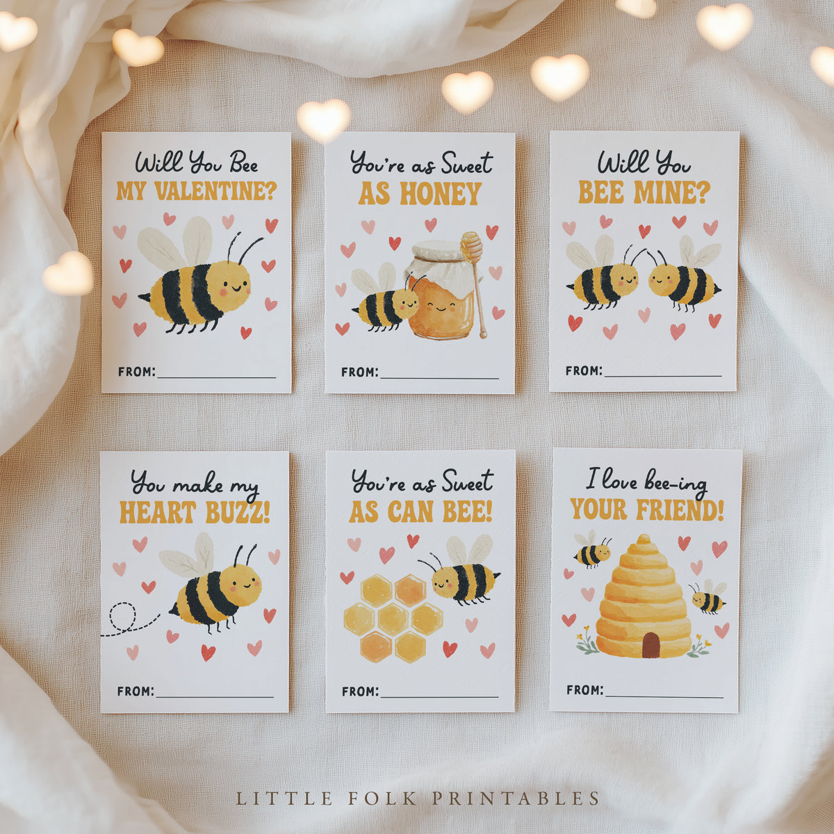 Bee Valentine's Cards