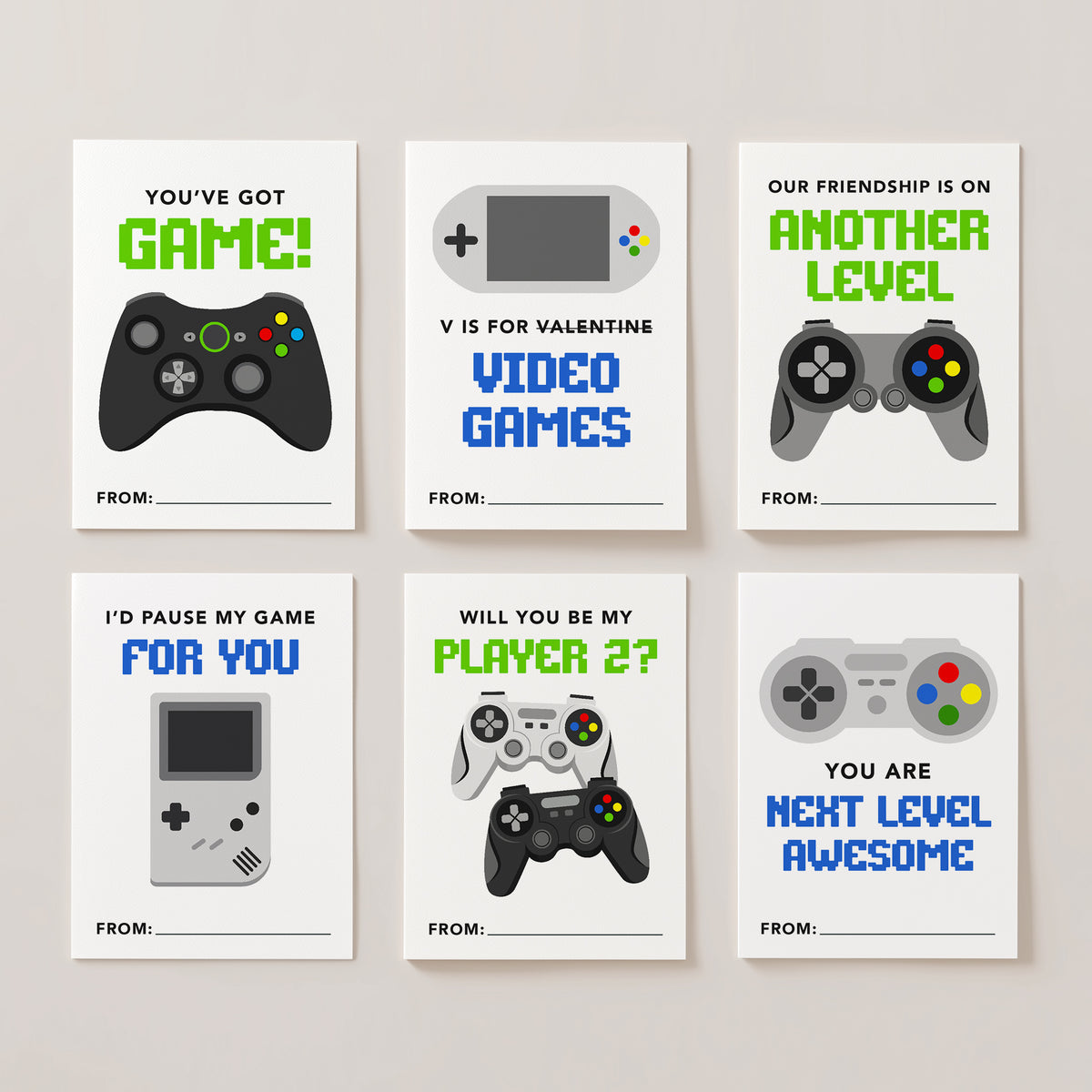 Video Game Valentine's Cards