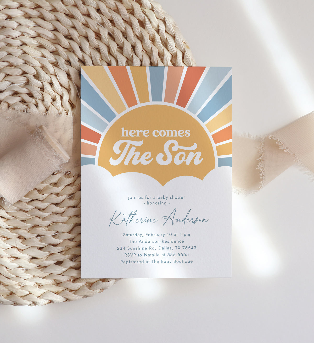 Here Comes the Son Baby Shower Invitation