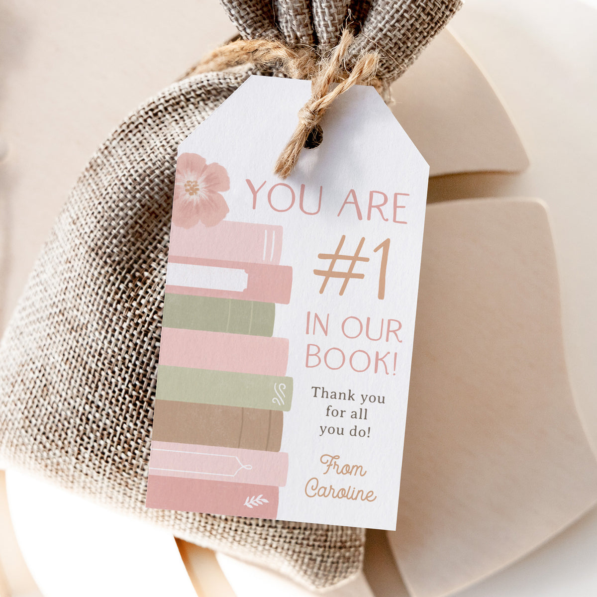 #1 in Our Book Teacher Appreciation Tag Template