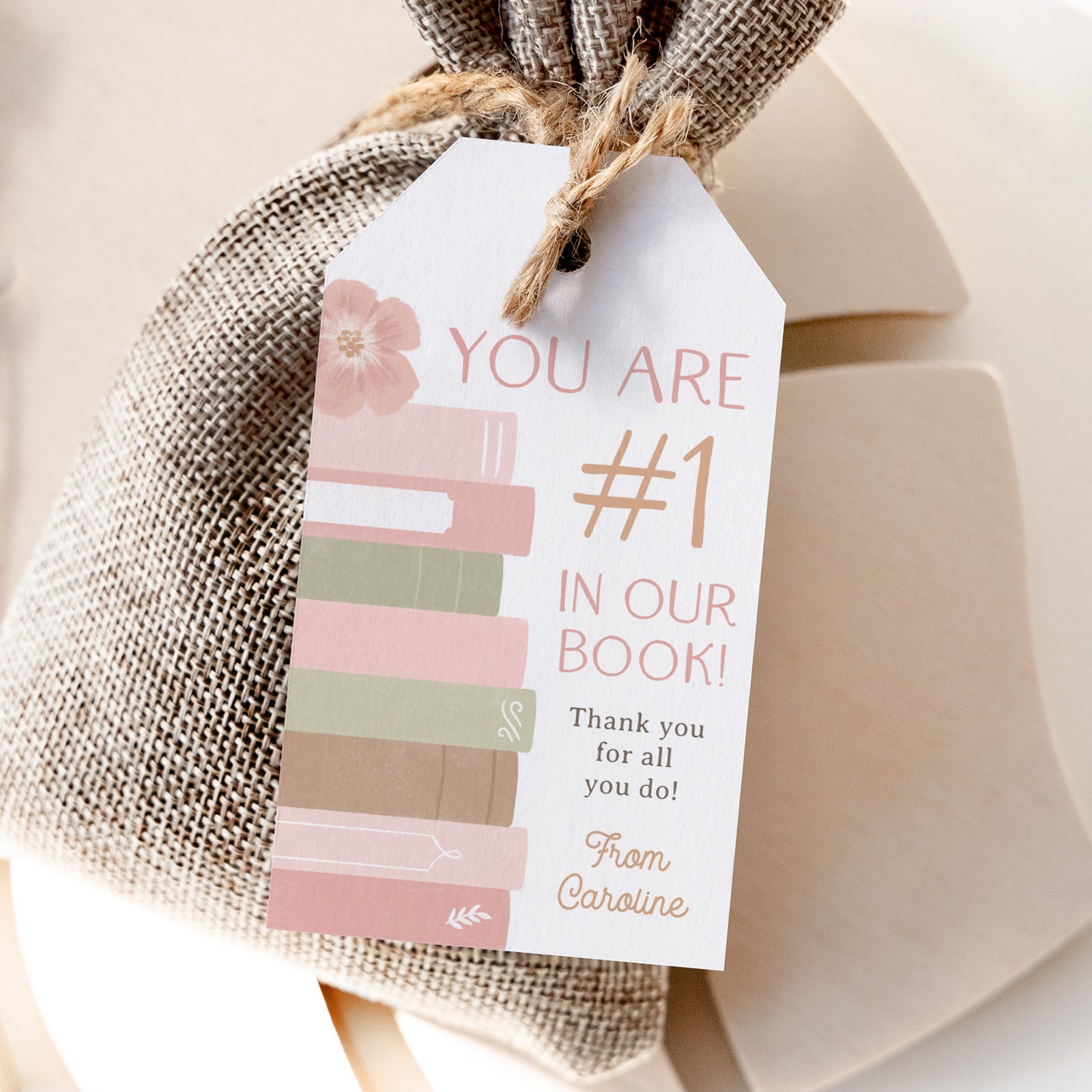 #1 in Our Book Teacher Appreciation Tag Template