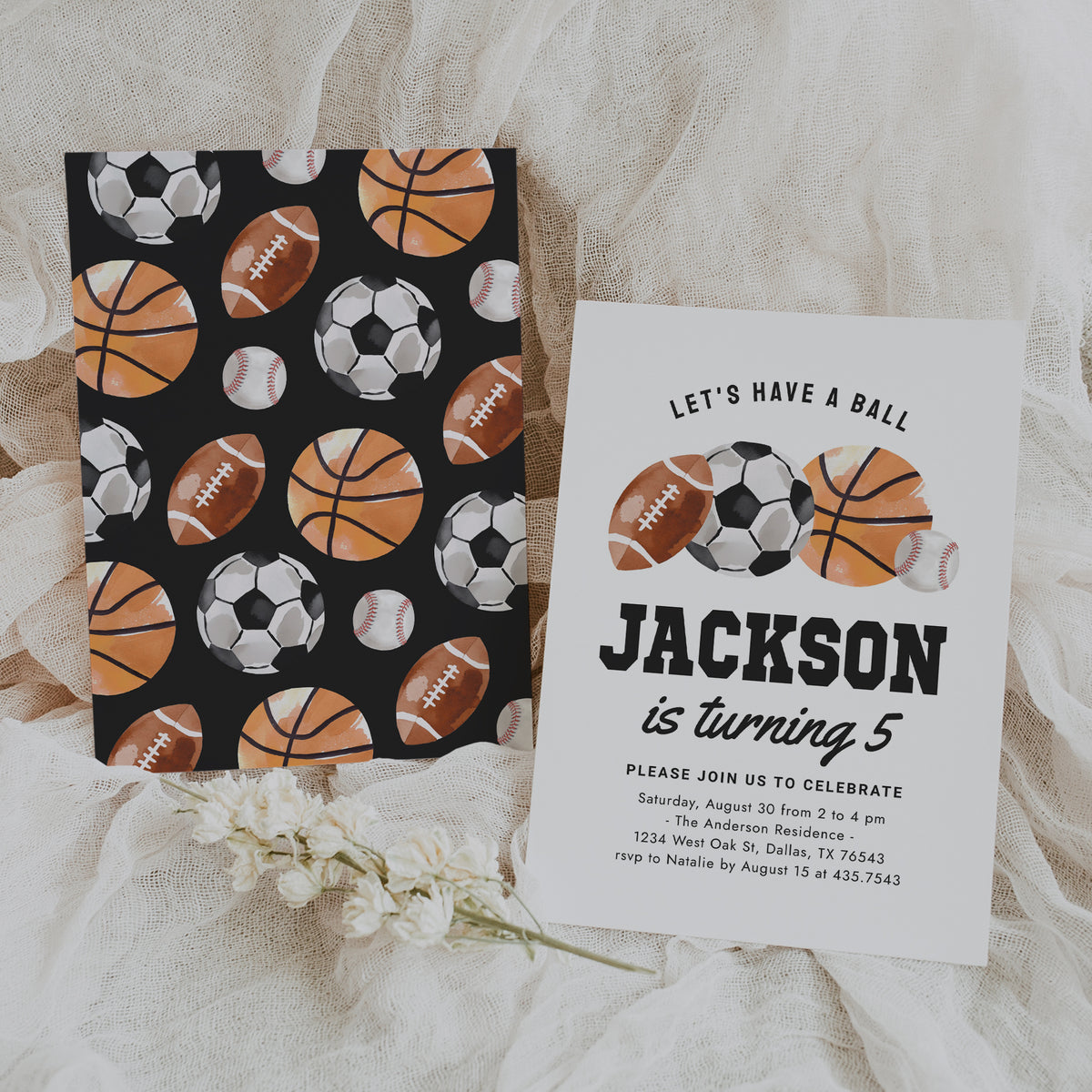 Sports Birthday Invitation