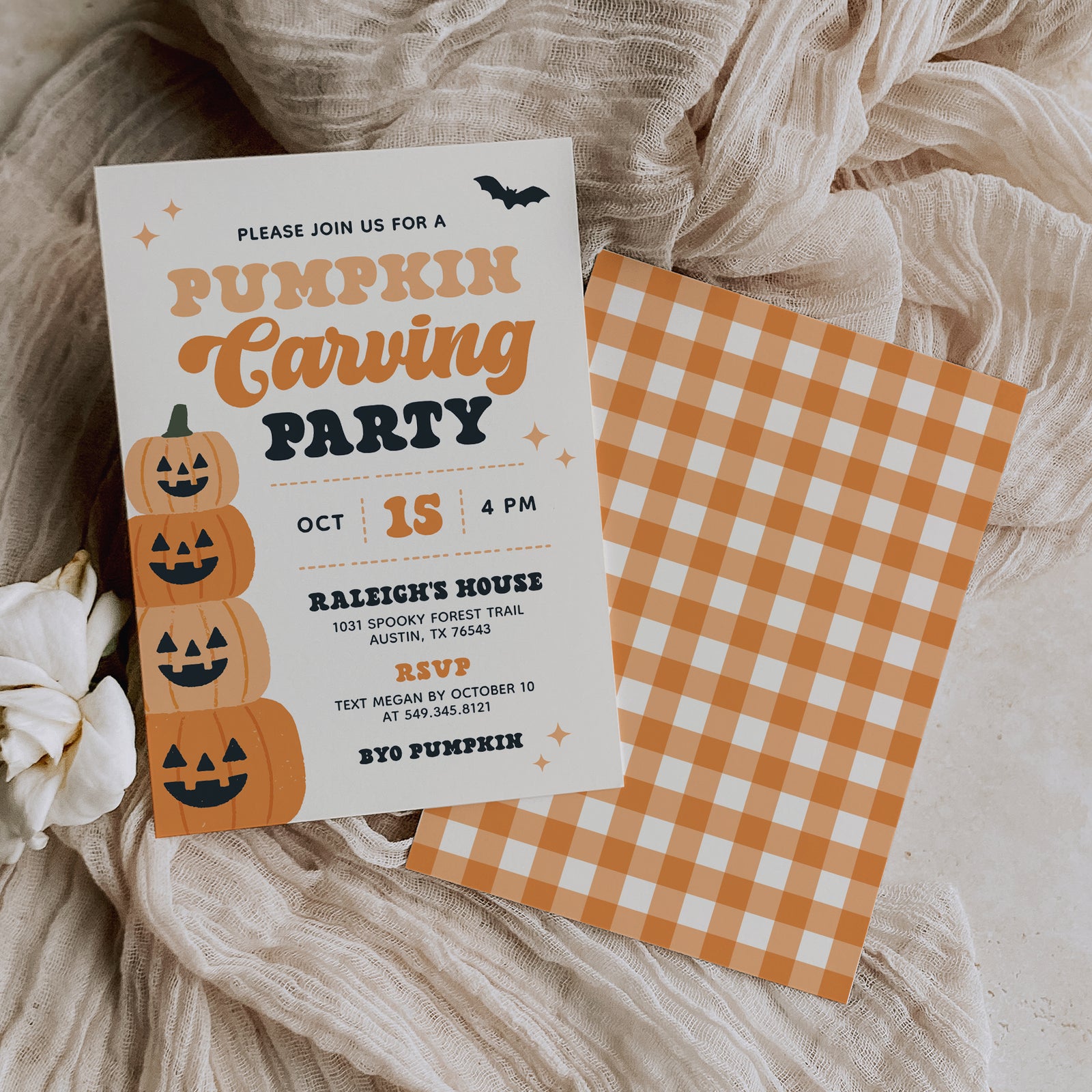 Halloween Pumpkin Carving Party Invitation