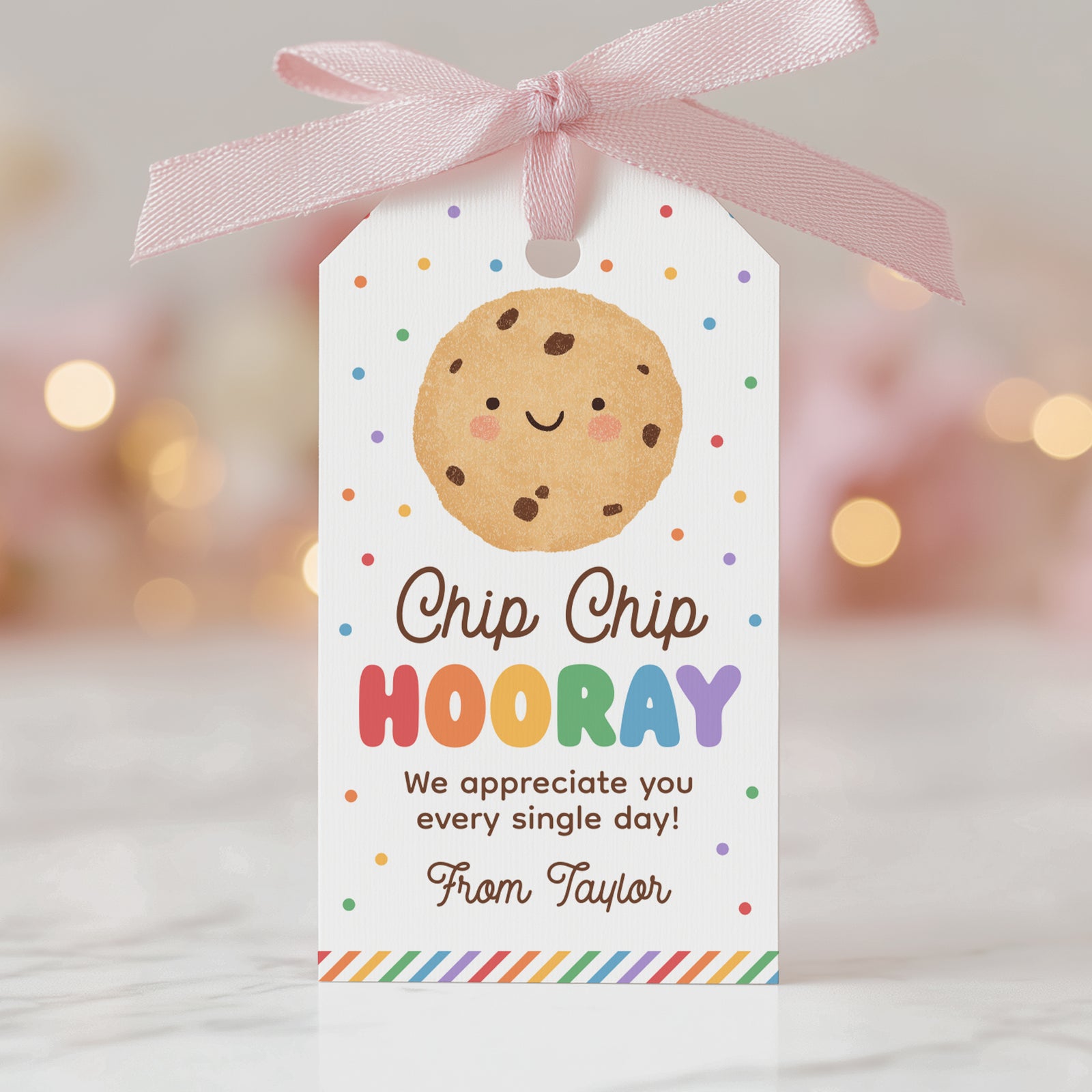 Chip Chip Hooray Cookie Teacher Appreciation Tag Template