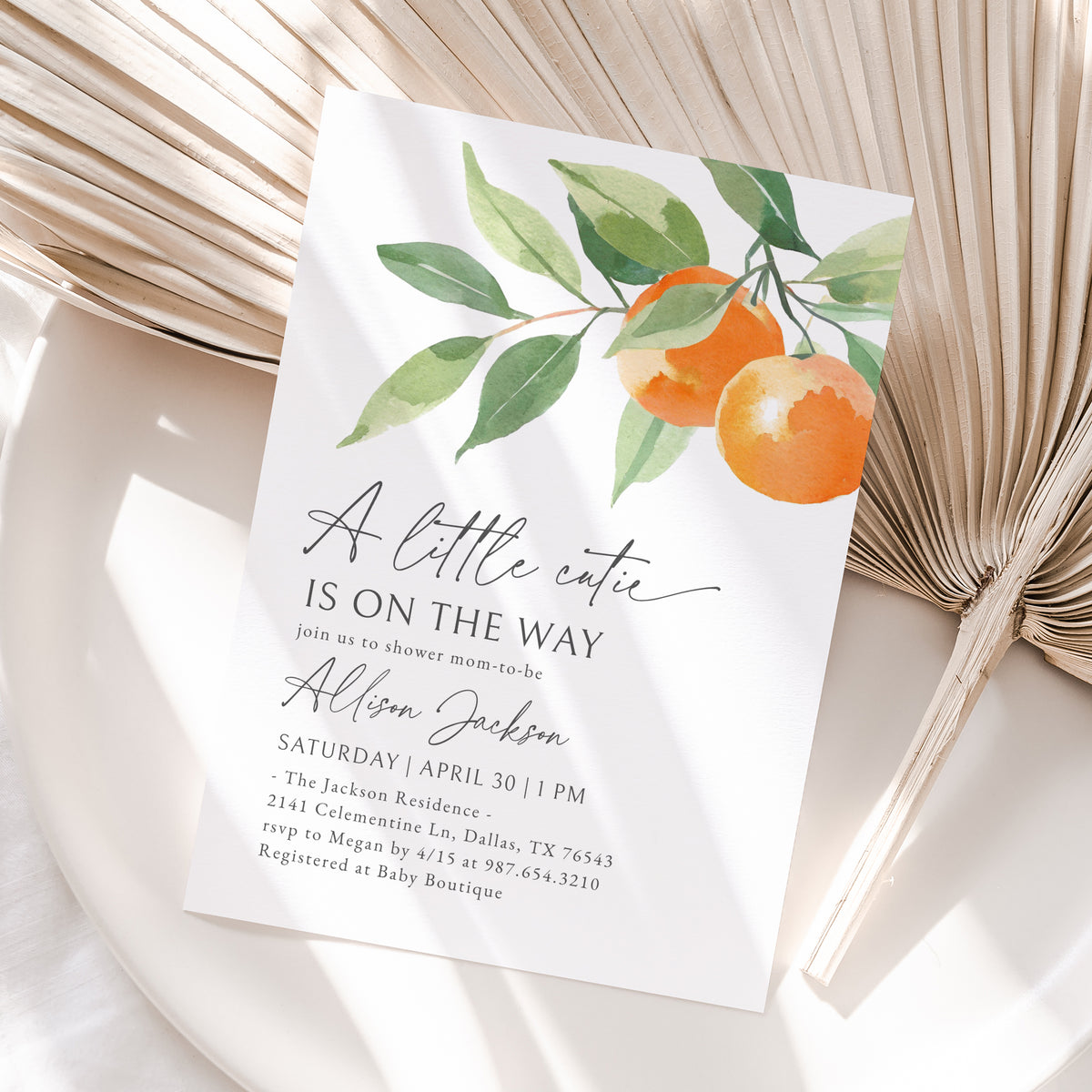 Little Cutie Baby Shower Invitation