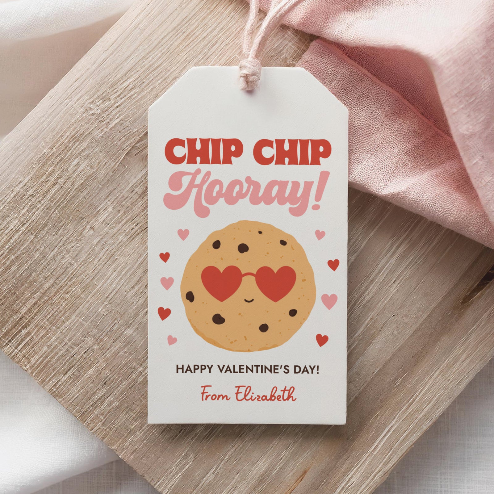 Cookie Valentine's Tag Template