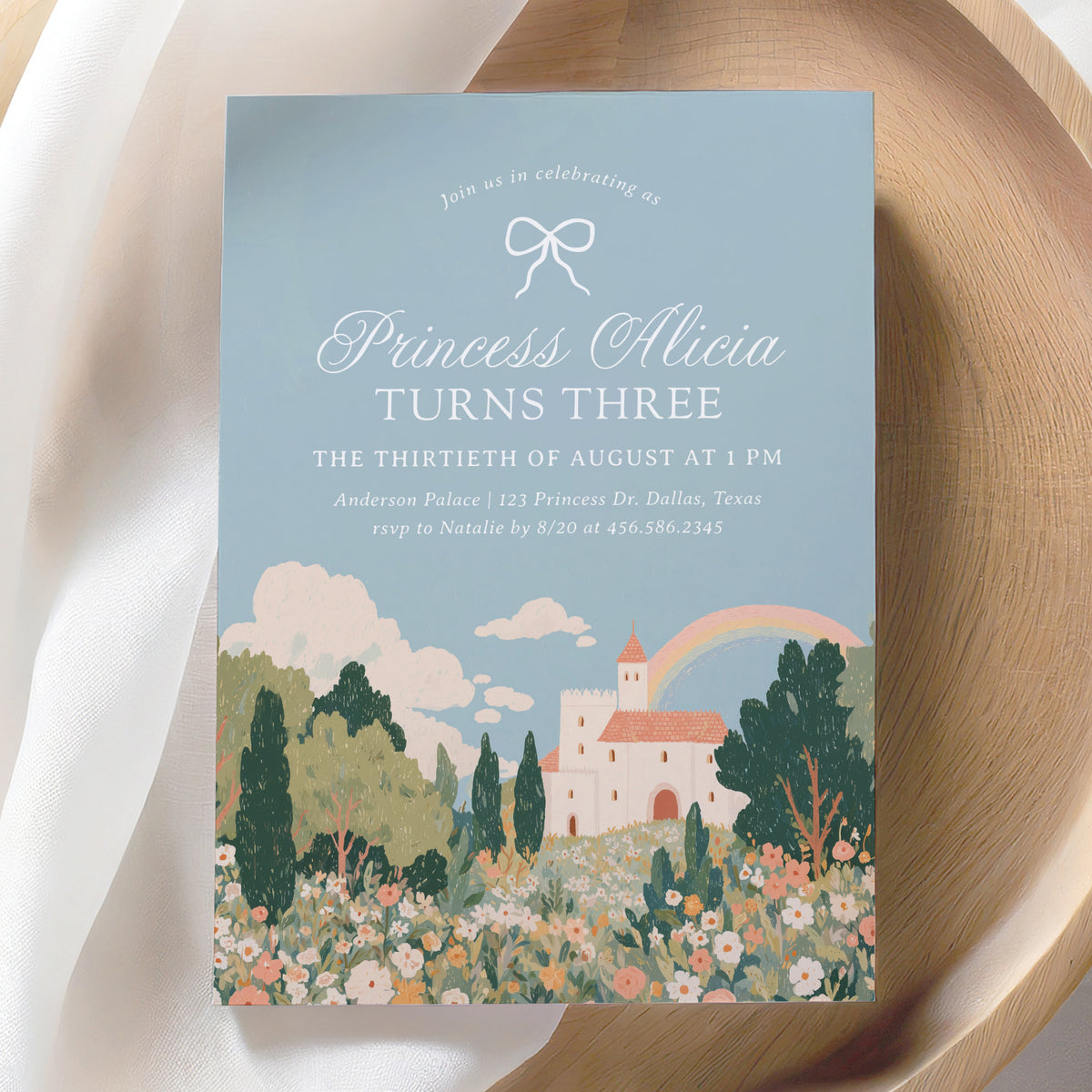 Princess Fairytale Birthday Invitation Template