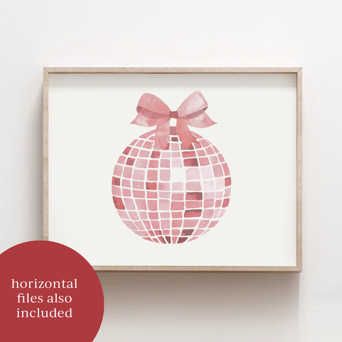 Watercolor Disco Ball Print