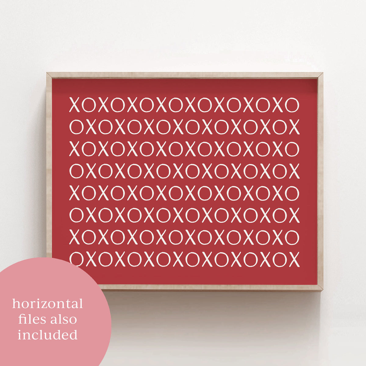 Red XOXO Print