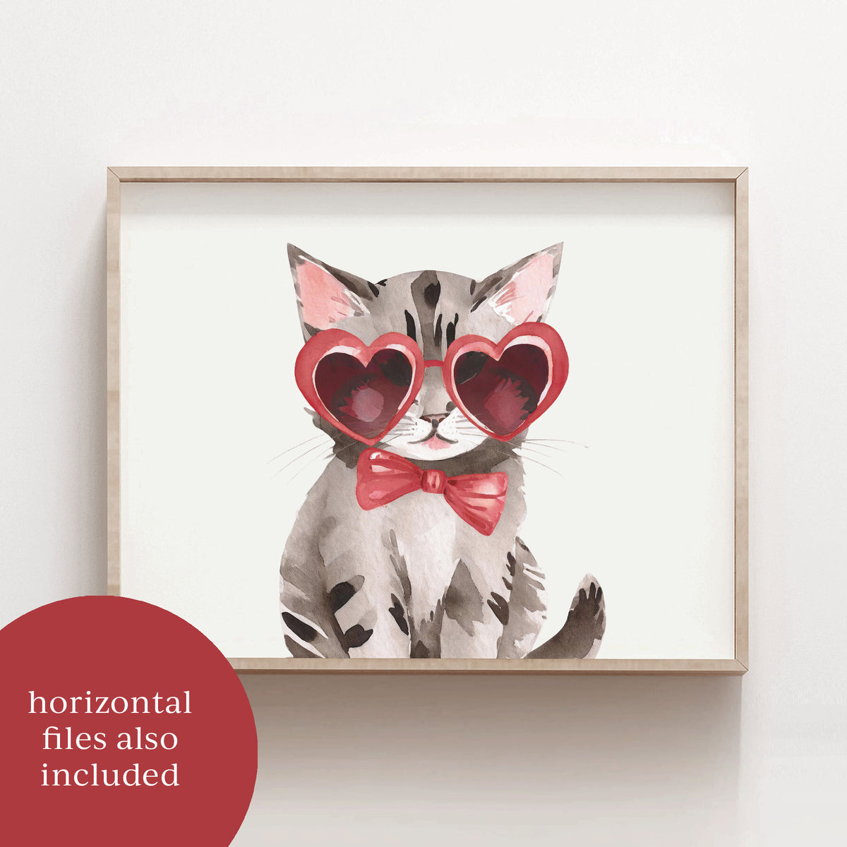 Valentine&#39;s Kitten Print