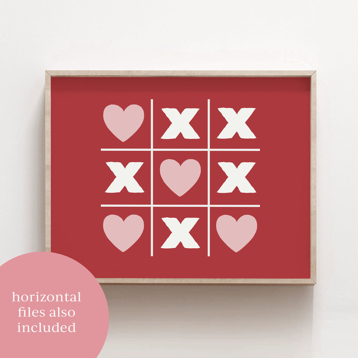 Tic Tac Toe Hearts Print