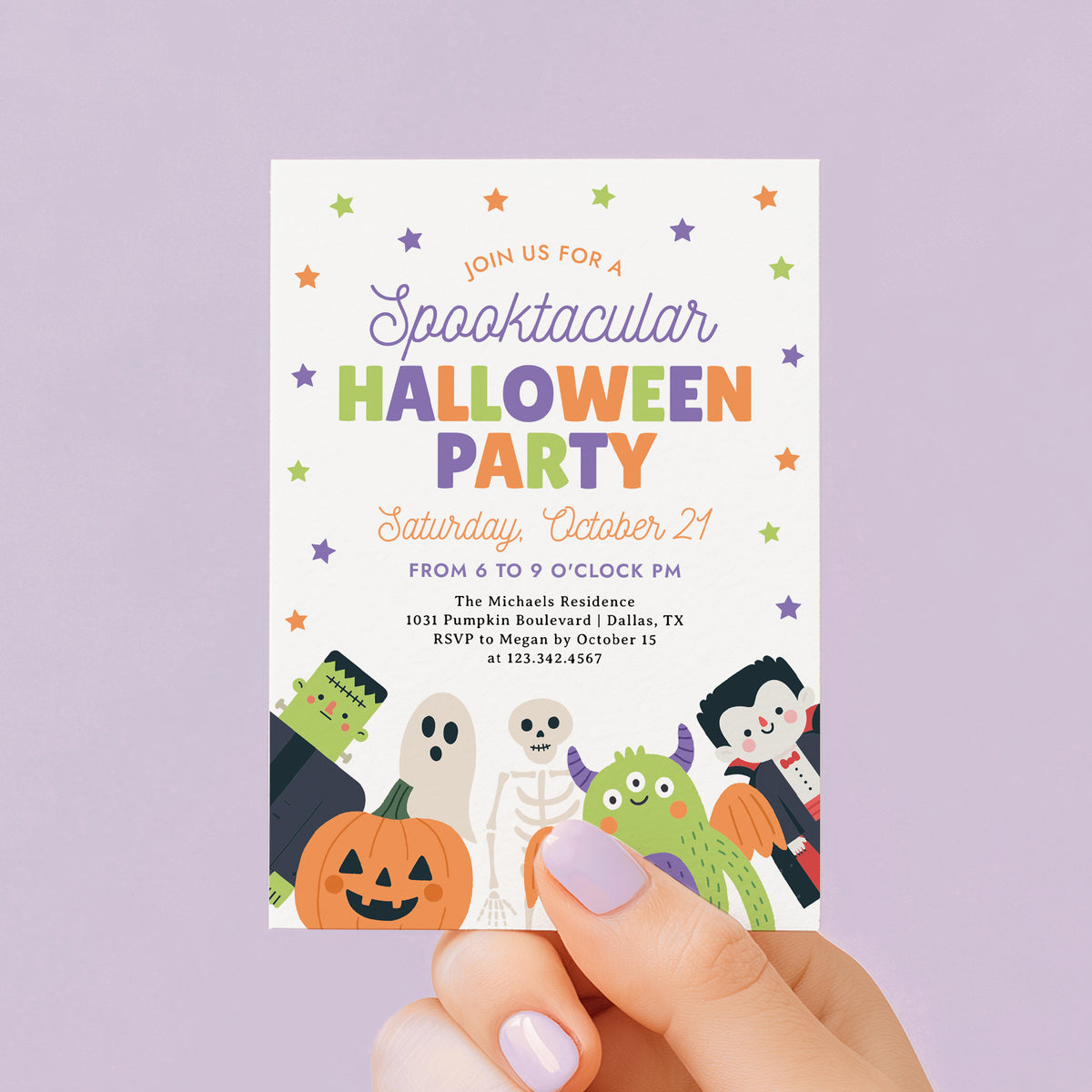 Monster Halloween Party Invitation