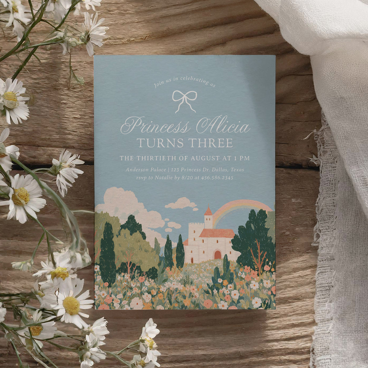 Princess Fairytale Birthday Invitation Template