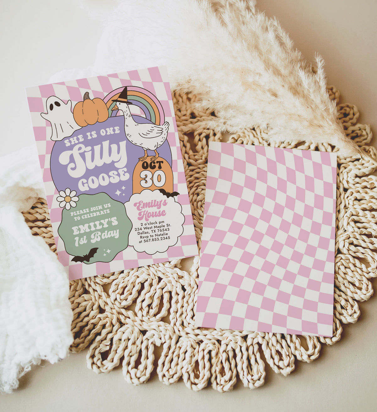 One Silly Goose Halloween Birthday Invitation
